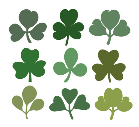 Beautiful shamrock vector shape - symbol of Ireland, St. Patrick's Day celebrationのイラスト素材