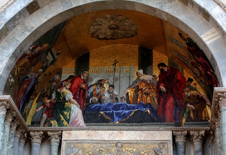 St. Mark's Funeral Mosaic, Venice, Italyの写真素材