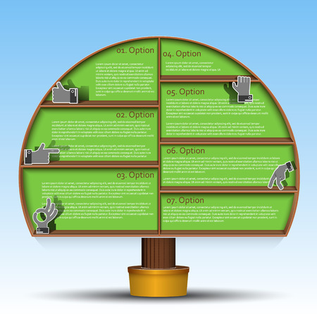 Infographic of ecology, hand gestures. Vector illustrationのイラスト素材