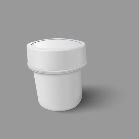 realistic box for gifts, design layout on a white backgroundのイラスト素材