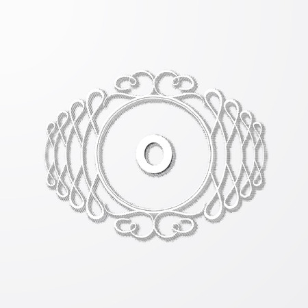 monogram label alphabet shadow halfton vector illustrationのイラスト素材