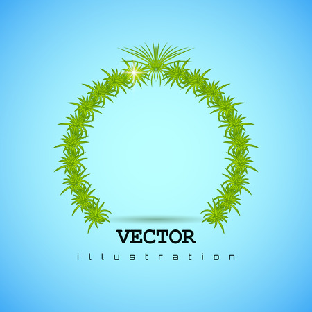 Herbal frame style for the logo EPS 10のイラスト素材