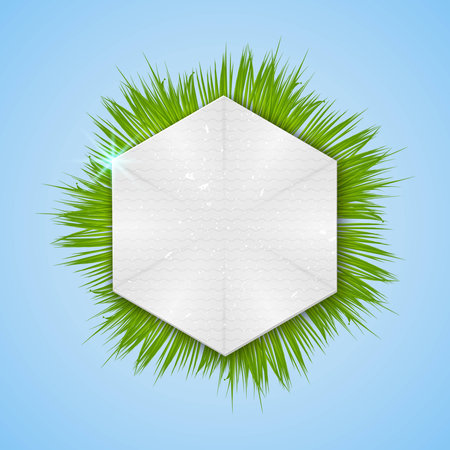 Realistic herbal banner for your design, mocap for the logoのイラスト素材