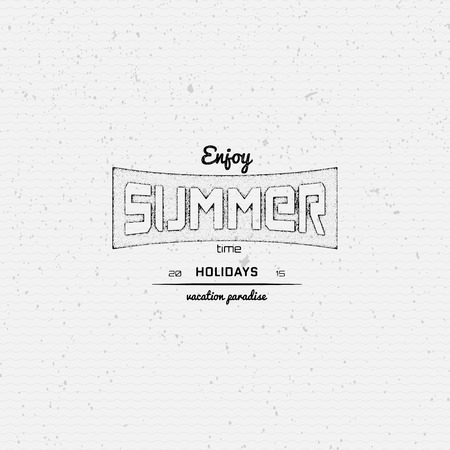 Summer holidays badges logos and labels for any use, on a white backgroundのイラスト素材