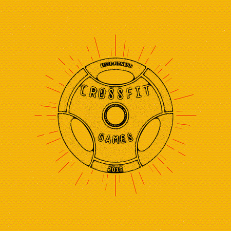 CrossFit badges   labels for any use, for example in the design of prints for T-shirtsのイラスト素材