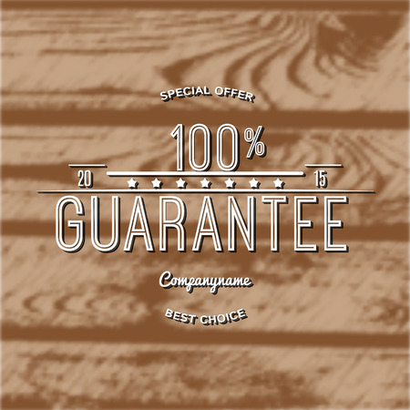 One hundred percent guarantee badges  labels for any use. Company corporate  element designのイラスト素材