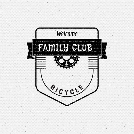 Bicycle badges and labels for any use, isolated. It can be used to design a sports club, clothing as prints salesのイラスト素材