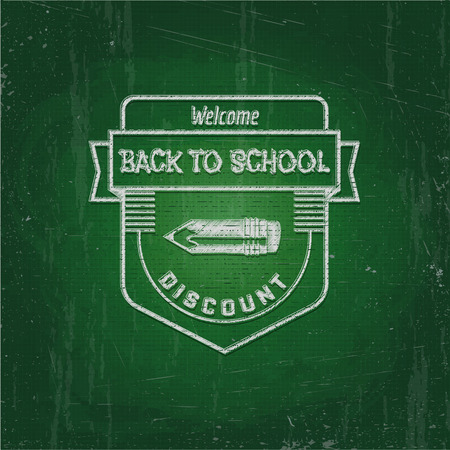 Back to School badges and labels It can be used for design, school food sales, and discountsのイラスト素材