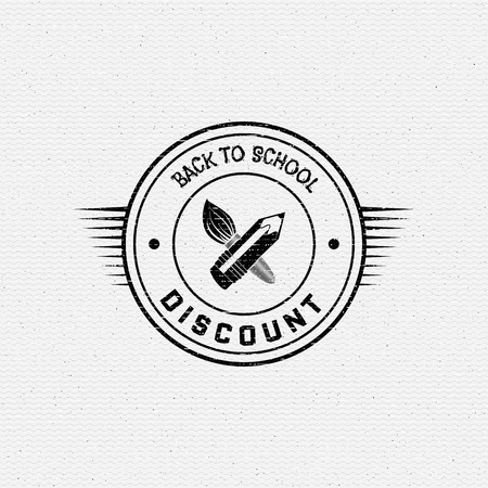 Back to School badges and labels It can be used for design, school food sales, and discountsのイラスト素材
