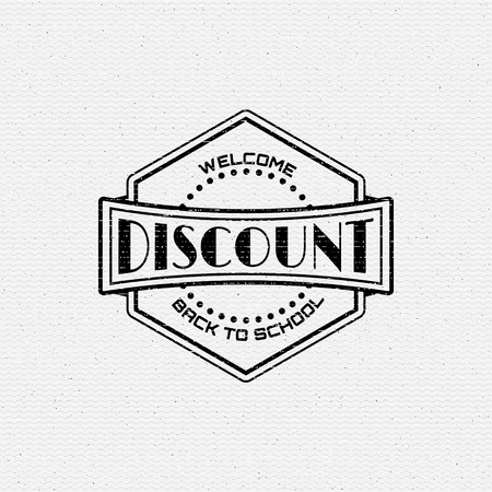 Back to School badges and labels It can be used for design, school food sales, and discountsのイラスト素材