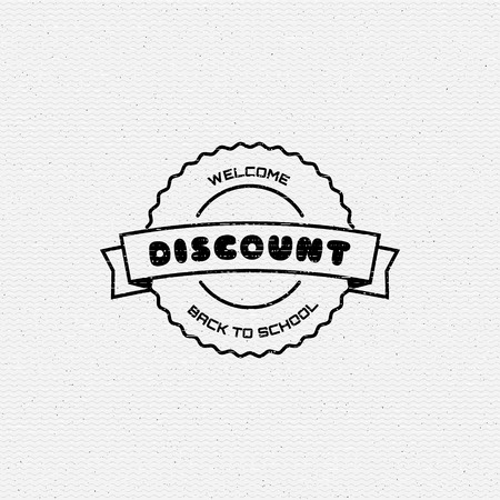 Back to School badges and labels It can be used for design, school food sales, and discountsのイラスト素材