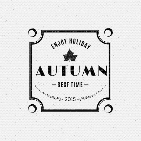 Autumn badges and labels can be used to design packages of goods during autumn salesのイラスト素材