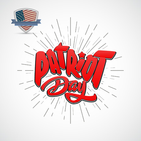 Patriot day badges logos and labels It can be used to design greeting card, invitation, sales, and discountsのイラスト素材