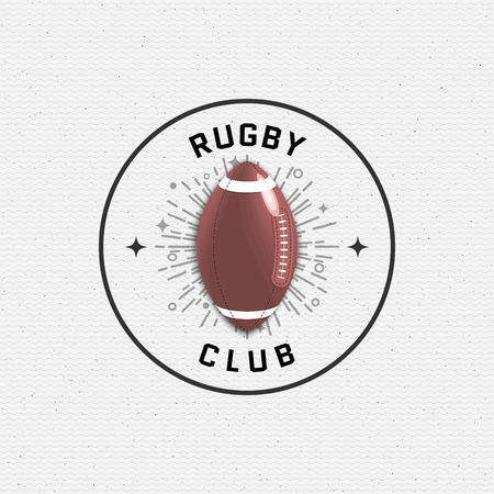 Rugby badges and labels can be used for design, presentations, brochures, flyers, sports equipment, corporate identity, salesのイラスト素材