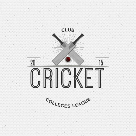 Cricket badges   labels can be used for design, presentations, brochures, flyers, sports equipment, corporate identity, salesのイラスト素材