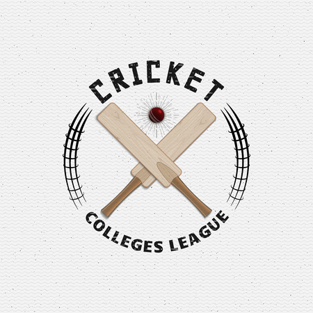 Cricket badges  labels can be used for design, presentations, brochures, flyers, sports equipment, corporate identity, salesのイラスト素材