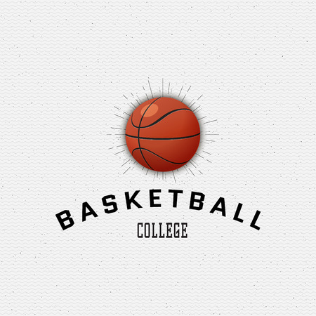 Basketball badges and labels can be used for design, presentations, brochures, flyers, sports equipment, corporate identity, salesのイラスト素材