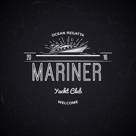 Yacht club badges logos and labels for any use, on a white backgroundのイラスト素材