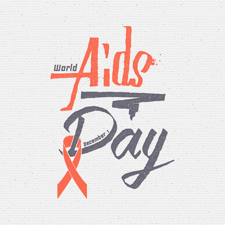World Aids Day insignia  and labels It can be used to design websites magazines, infographics, advertisingのイラスト素材