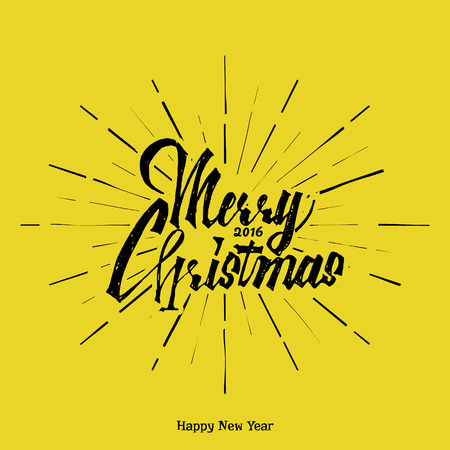 Merry christmas  and happy new year 2016 insignia  and labels for any useのイラスト素材