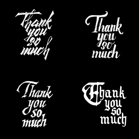Thank you so much insignia  and labels It can be used to design greeting cards, websites, blogs, magazinesのイラスト素材
