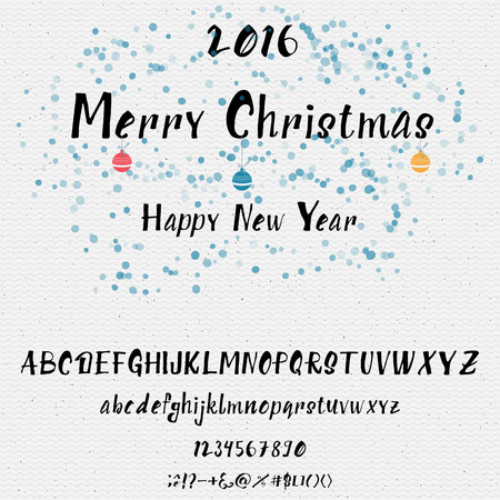 Christmas alphabet written by hand can be used in the design, postcardsのイラスト素材