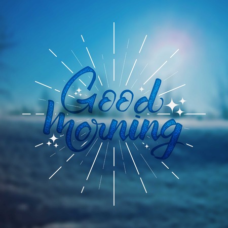 Good morning Quote. Hand drawn poster with lettering It can be used to design greeting cardのイラスト素材