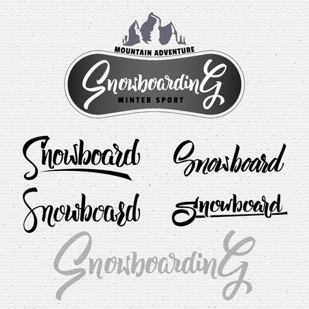 Snowboard badge and label It can be used to design clothes for presentationsのイラスト素材