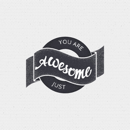 Awesome. Handwritten inscription. Hand drawn calligraphy letteringのイラスト素材