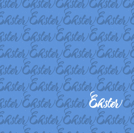 seamless pattern, repeating the word Easter written by hand brush, calligraphy letteringのイラスト素材