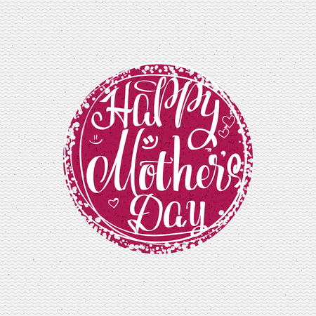 Happy Mothers Day - insignia is made with the help of lettering and calligraphy skills, use the right typography and composition.のイラスト素材