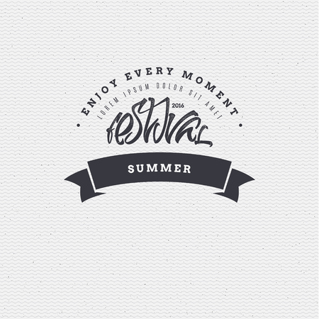 Summer festival  - insignia is made with the help of lettering and calligraphy skills, use the right typography and composition.のイラスト素材