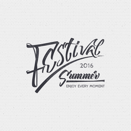 Summer festival  - insignia is made with the help of lettering and calligraphy skills, use the right typography and composition.のイラスト素材