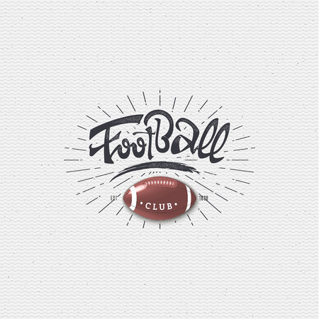 American football - insignia is made with the help of lettering and calligraphy skills, use the right typography and composition.のイラスト素材