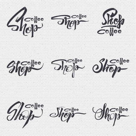 Coffee shop - insignia is made with the help of lettering and calligraphy skills, use the right typography and composition.のイラスト素材