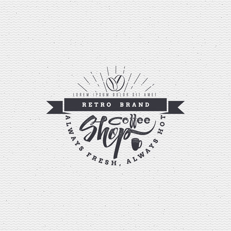 Coffee shop - insignia is made with the help of lettering and calligraphy skills, use the right typography and composition.のイラスト素材