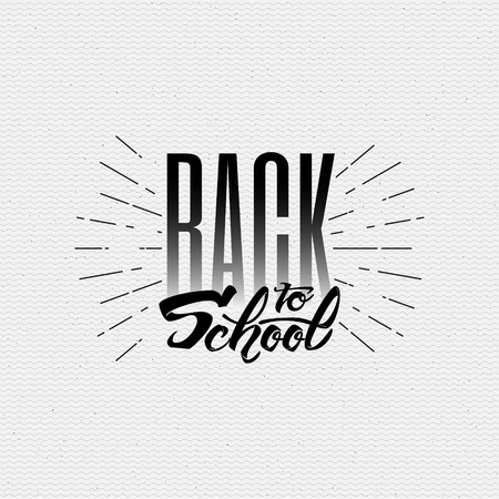 Back to school - insignia is made with the help of lettering and calligraphy skills, use the right typography and composition.のイラスト素材