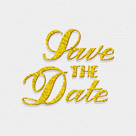 Save the date - insignia is made with the help of lettering and calligraphy skills, use the right typography and composition.のイラスト素材