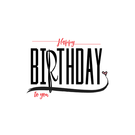 lettering and calligraphy modern - Happy Birthday to you. Sticker, stamp, logo - hand madeのイラスト素材