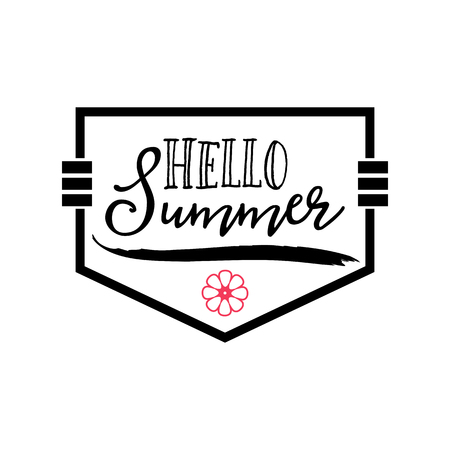 Summer - Handmade template. Isolated vector object logo is a badge for your designのイラスト素材