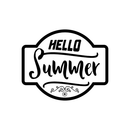 Summer - Handmade template. Isolated vector object logo is a badge for your designのイラスト素材