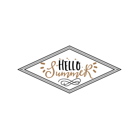 Summer - Handmade template. Isolated vector object logo is a badge for your designのイラスト素材