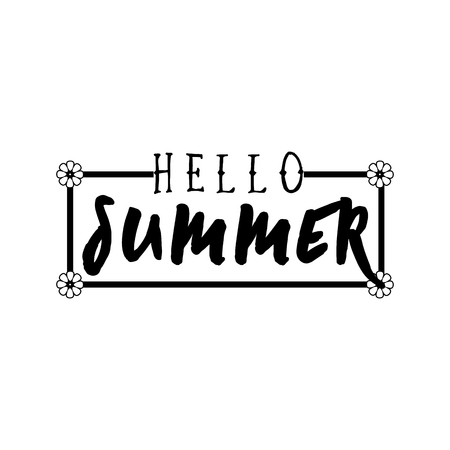 Summer - Handmade template. Isolated vector object logo is a badge for your designのイラスト素材