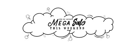 Sale web banner. Comics pop-art style bang shapeのイラスト素材