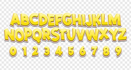 Comic lettering font 3d.のイラスト素材