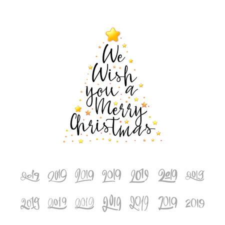 We wish you a merry christmas.のイラスト素材