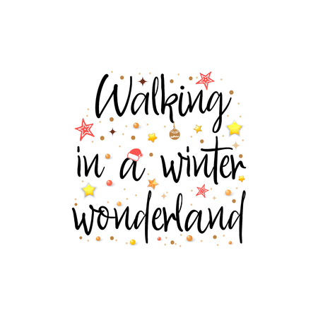 Walking in a winter wonderland.のイラスト素材