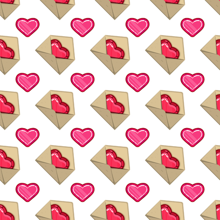 love seamless patternのイラスト素材