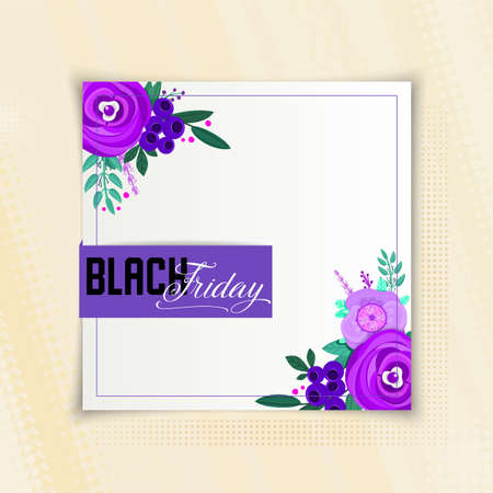 Black friday. Sale - square bannerのイラスト素材