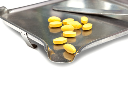 pills in pill counting tray 